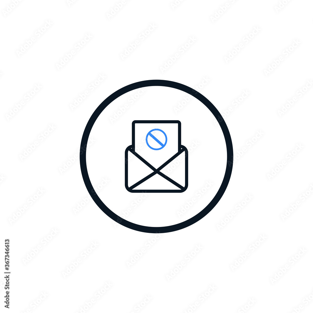 Email Spamming Icon, Spam mailing, wrong e-mail address icon Email Spamming Icon, Spam mailing, wrong e-mail address icon