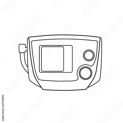 Tonometer in vector.Logo tonometer vector illustration.Device for measuring pressure in the vector.