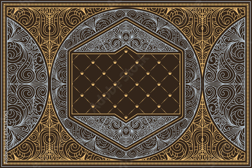 Decorative ornate retro design card