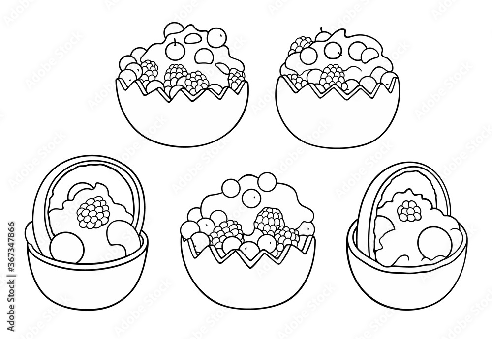 Sweet food hand drawn vector doodles illustration Sweet food hand drawn vector doodles illustration