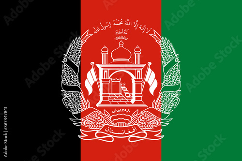 flag Afghanistan. Vector illustration photo