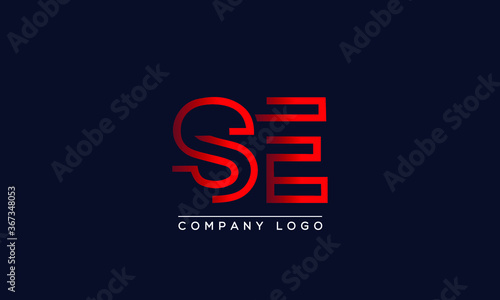 Creative letters SE or ES Logo Design Vector Template. Initial Letters SE Logo Design	