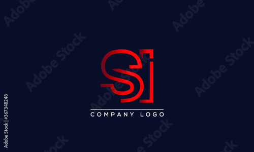 Creative letters SI or IS Logo Design Vector Template. Initial Letters SI Logo Design	