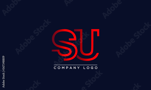 Creative letters SU Logo Design Vector Template. Initial Letters SU Logo Design	