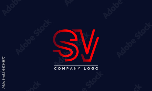 Creative letters SV Logo Design Vector Template. Initial Letters SV Logo Design	