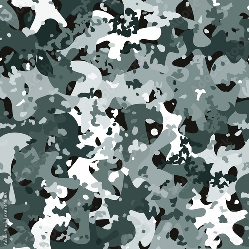 Seamless digital tundra spot camo texture vector for army textile print