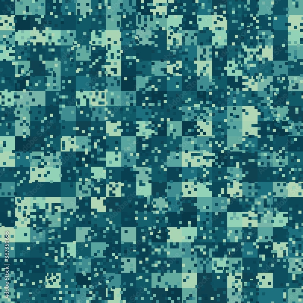 Seamless urban camouflage pattern. The pixel pattern in the foreground Seamless urban camouflage pattern. The pixel pattern in the foreground