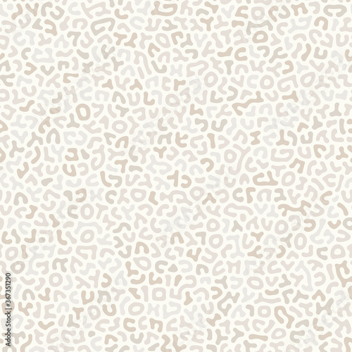 Faux ABC doodles, abstract spots seamless vector pattern