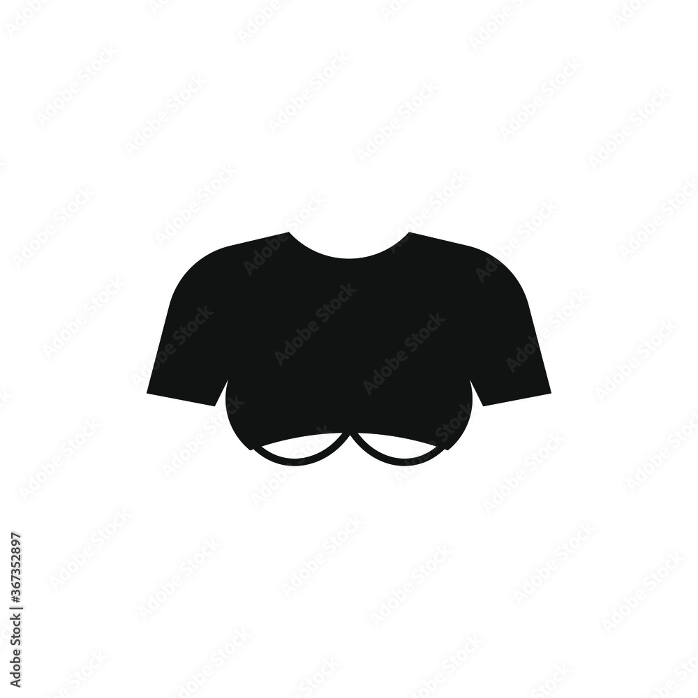 Underboob icon design isolated on white background. Vector illustration Underboob icon design isolated on white background. Vector illustration