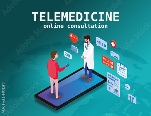 Doctors and nurses taking care of the patients and connecting together: healthcare and technology concept