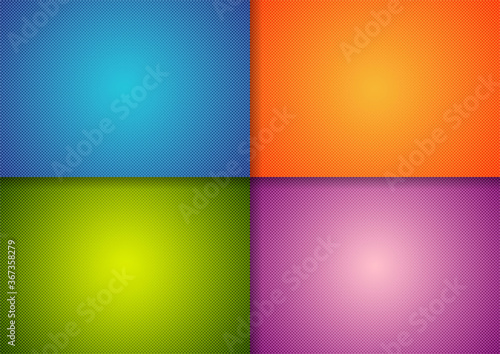 set of abstract halftone colorful banner background. vector illustration.
