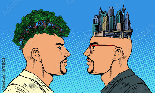 ecology versus development. ecologist and urbanist