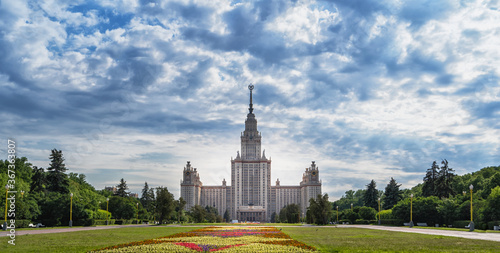 View of the Moscow Lomonosov State University.