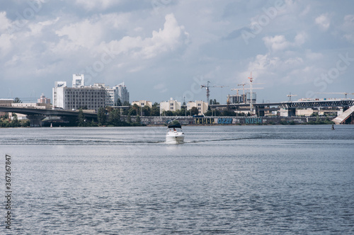 view of the dnipro river in kyiv © Tetiana
