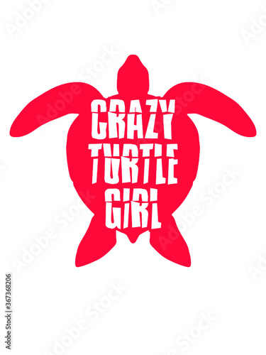 Pink Crazy Turtle Girl Mädchen Frau Weiblich Verrückt Wasserschildkröte Logo Meeresschildkröte 