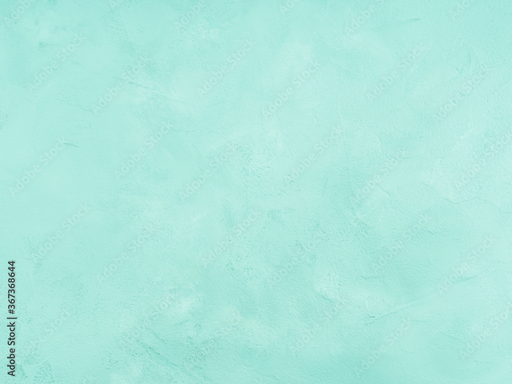 Turquoise textured painted concrete background