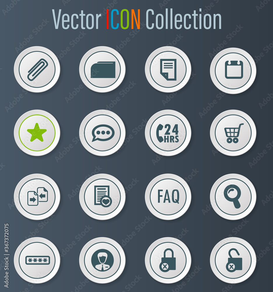 E-commerce interface icons set E-commerce interface icons set