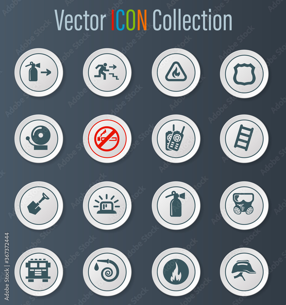 Fire-brigade icon set Fire-brigade icon set