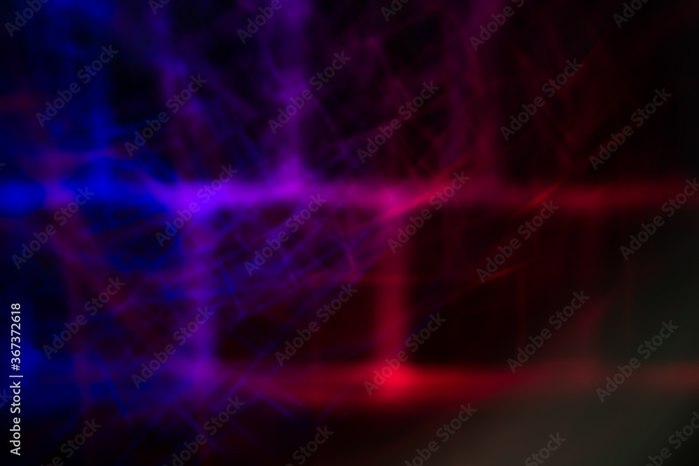 Obraz premium Abstract blurred technology grid lights red and blue overlay