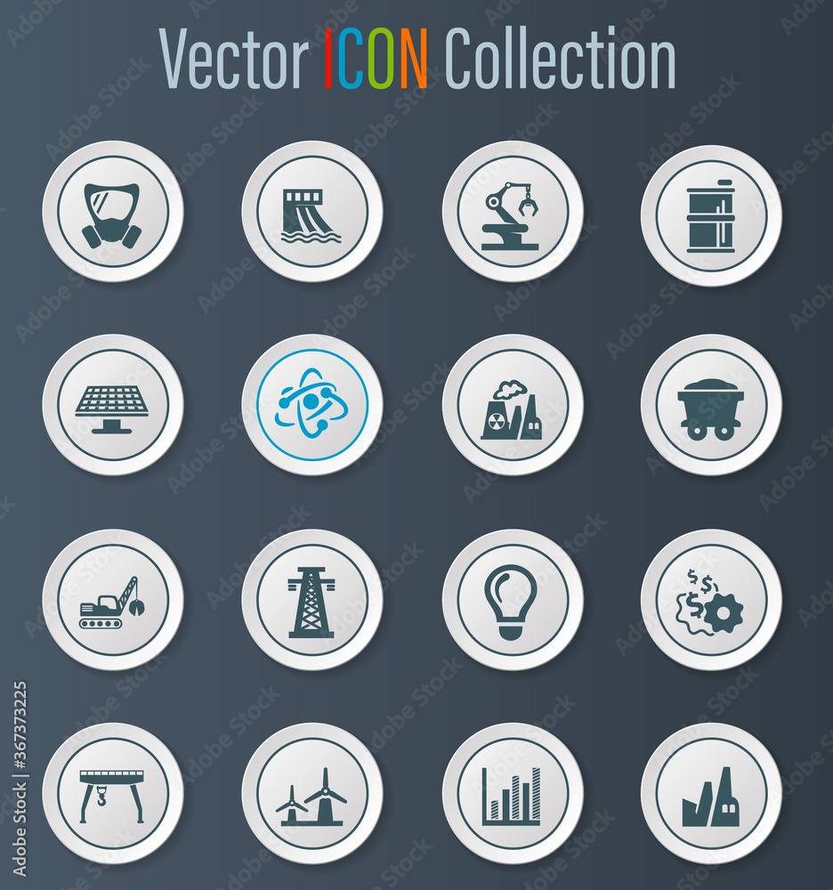 Industry icons set Industry icons set