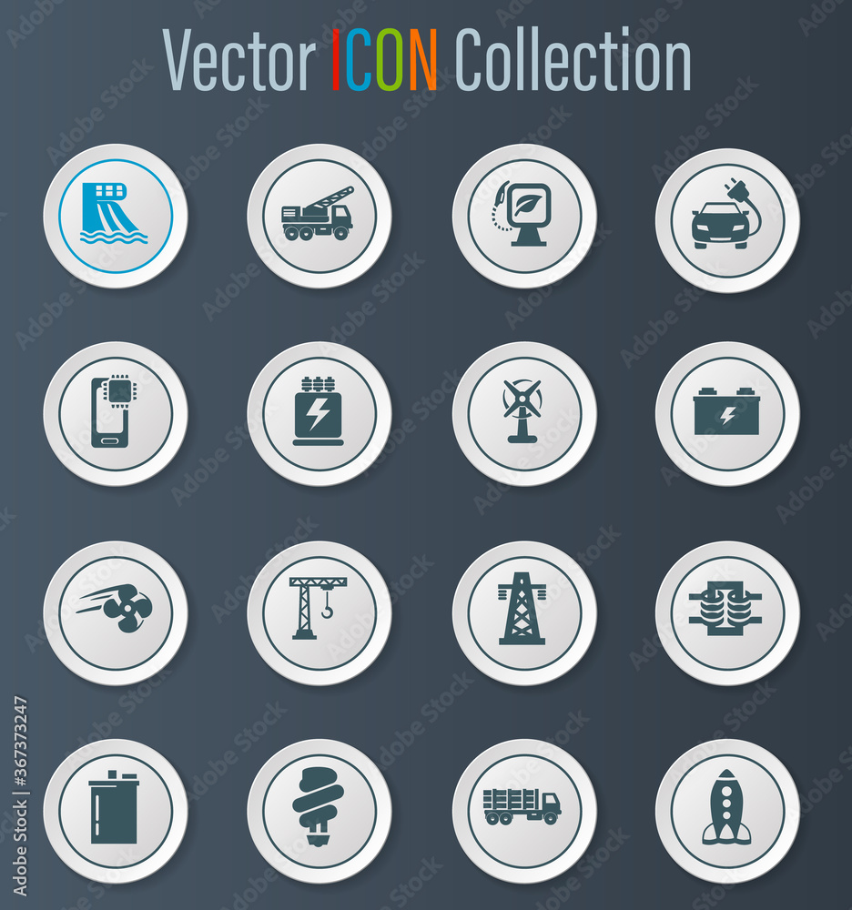 Industry icons set Industry icons set