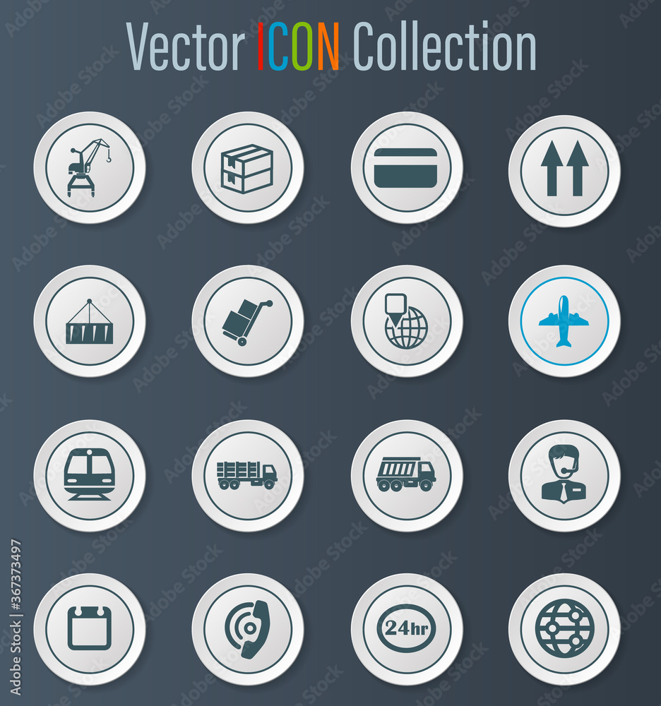 Logistic icons set Logistic icons set