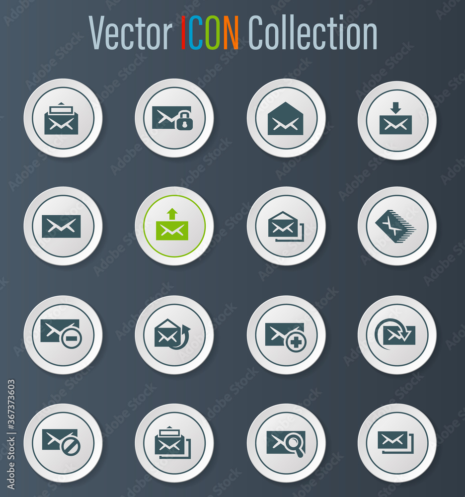 Mail icon set Mail icon set