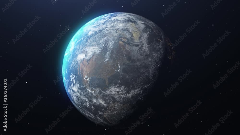 Earth Zoom in On North America continent, Space view Map Zoom ,Outer ...