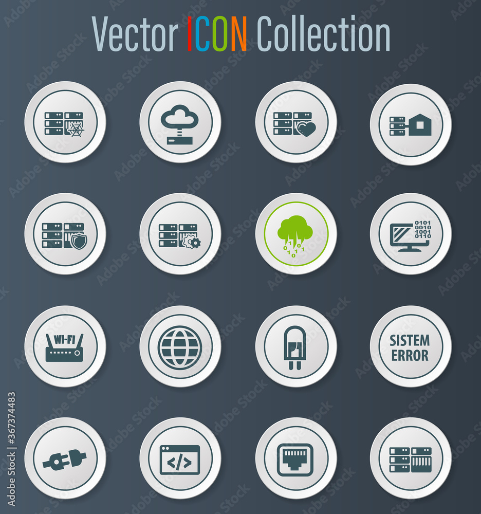 Server icon set Server icon set