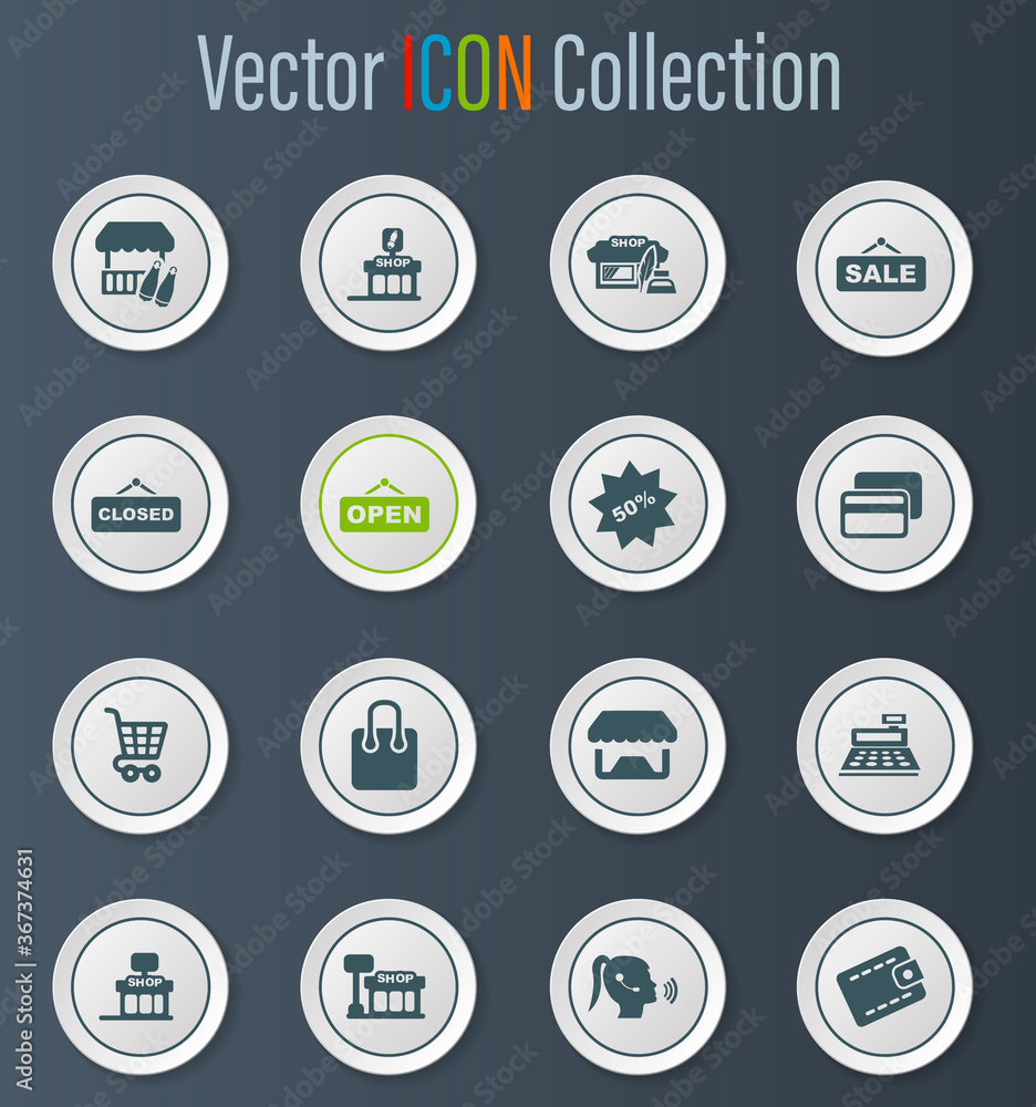 Shop icons set Shop icons set