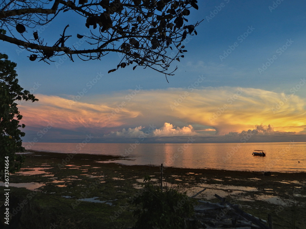 Magical sunset in Siquijor island in the Philippines - Best spot to experience an amazing sunset Magical sunset in Siquijor island in the Philippines - Best spot to experience an amazing sunset