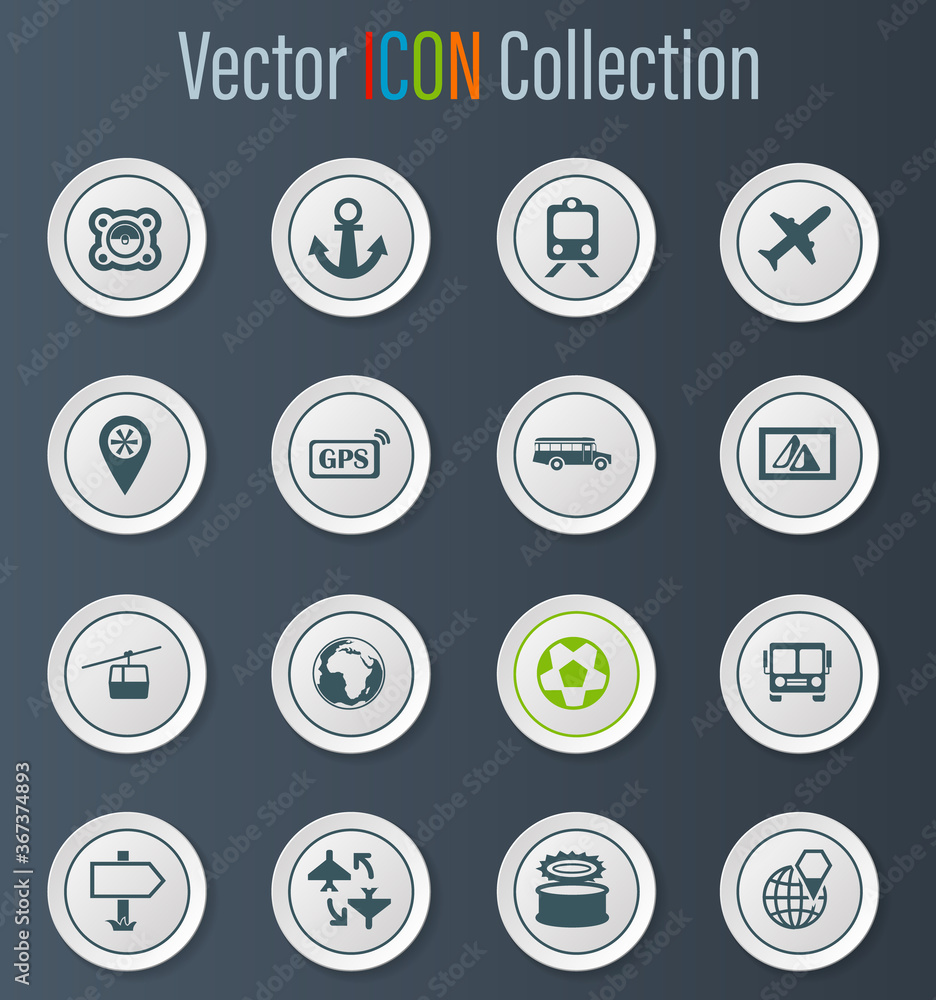 Travel icons set Travel icons set