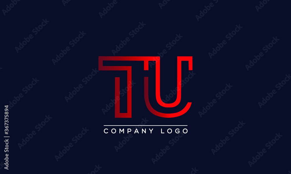 Creative letters TU Logo Design Vector Template. Initial Letters TU Logo Design	