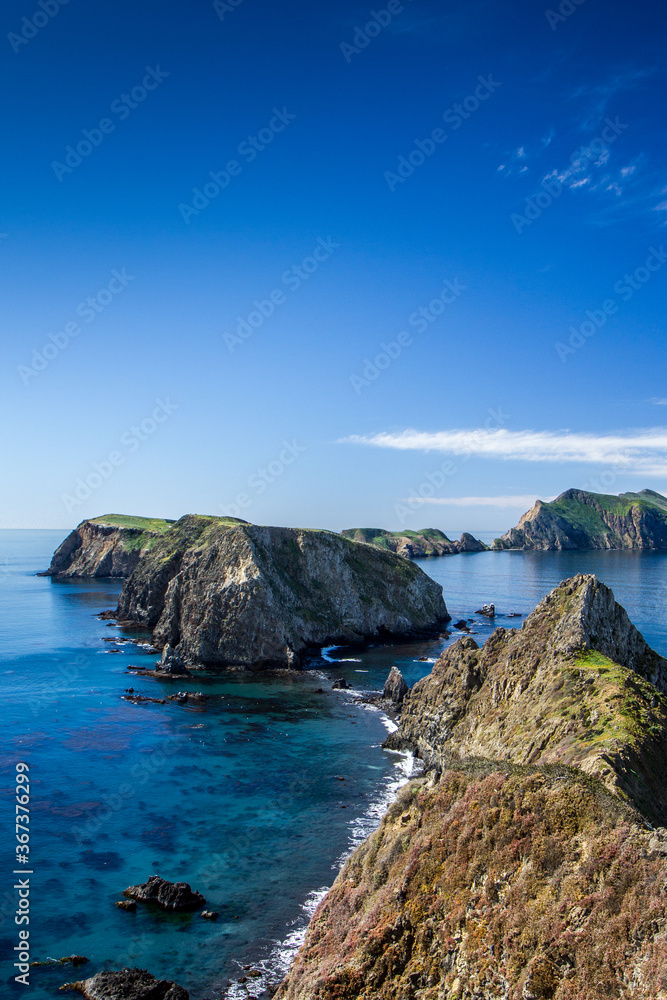 Inspiration Point at Anacapa Islands, overlooking Anacapa and Santa Rosa Island, at Channel Islands National Park