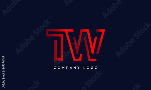 Creative letters TW Logo Design Vector Template. Initial Letters TW Logo Design 