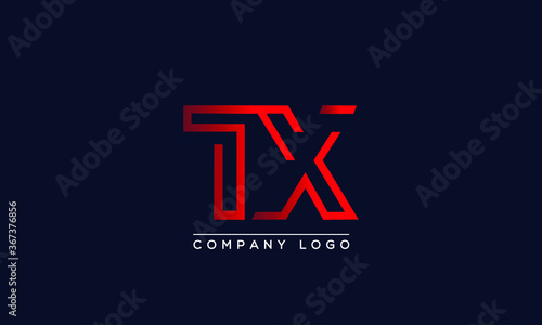 Creative letters TX Logo Design Vector Template. Initial Letters TX Logo Design	