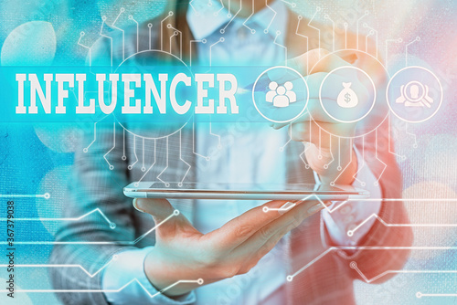 Photos Text sign showing Influencer