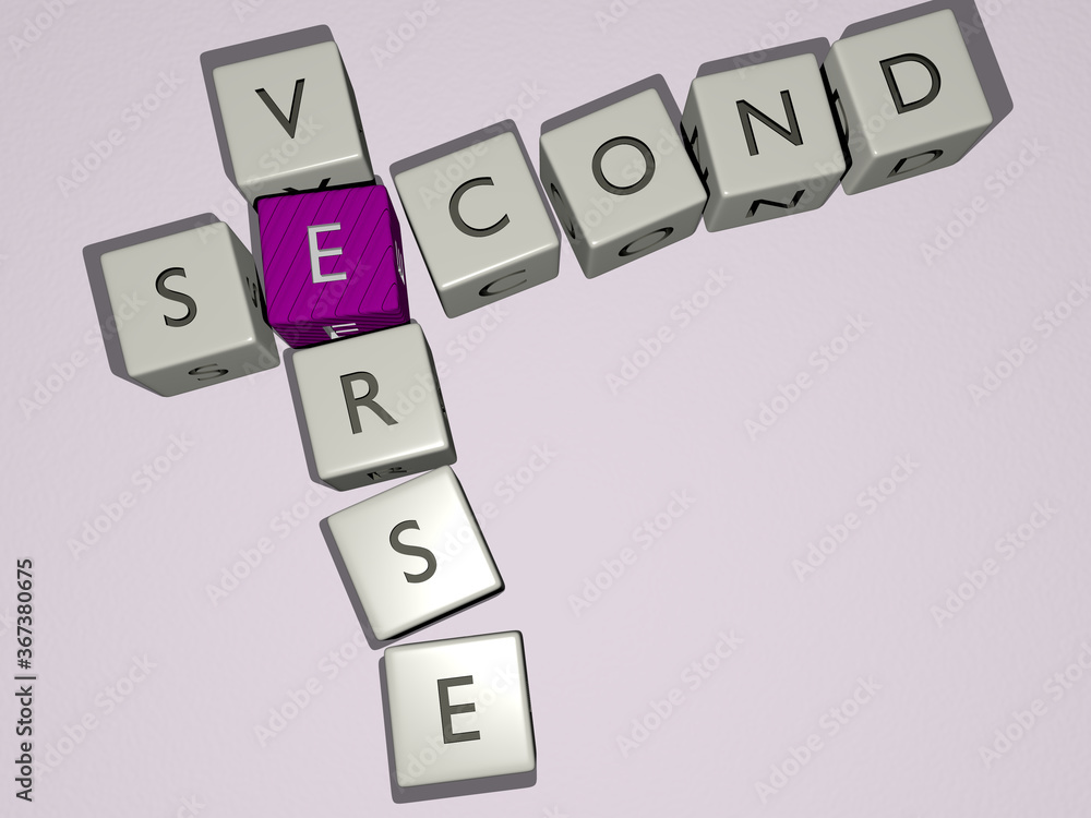 combination of second verse built by cubic letters from the top perspective, excellent for the concept presentation. editorial and world combination of second verse built by cubic letters from the top perspective, excellent for the concept presentation. editorial and world