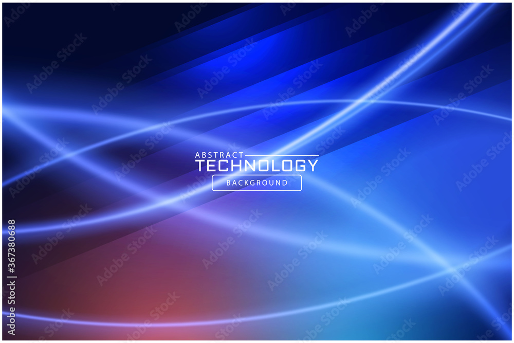 Naklejka premium Energy lines, glowing waves in the dark, abstract background. business or technology presentation design template, brochure or flyer pattern, or geometric web banner 