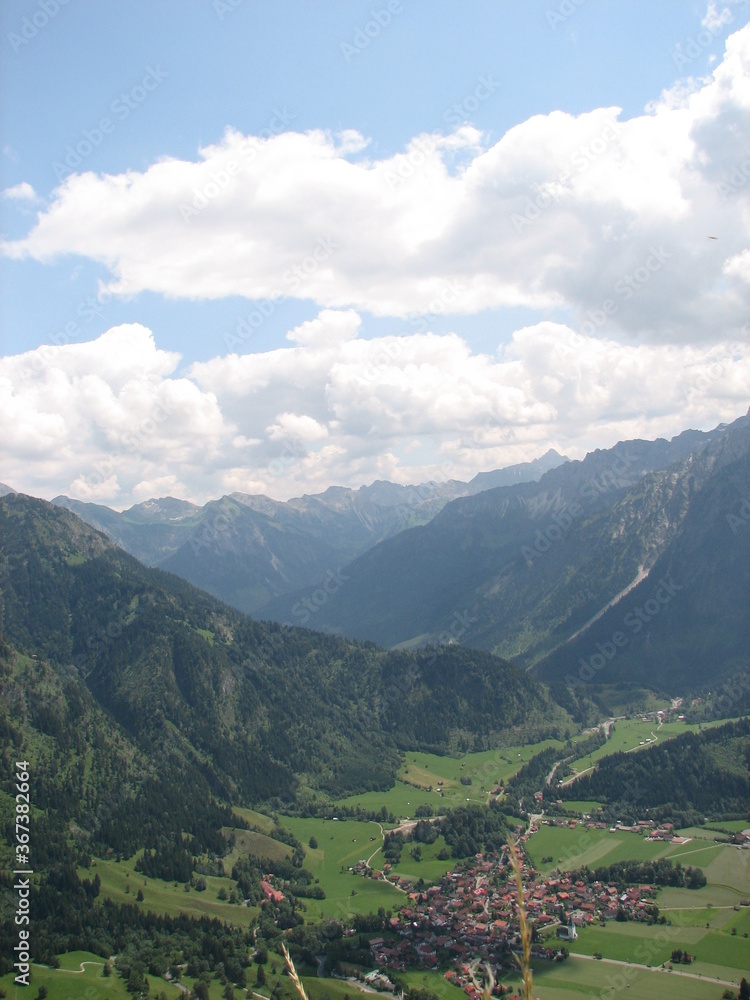 Idyllic view of the Alp mountains