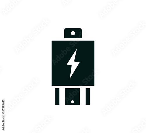 Relay plug icon vector logo design template