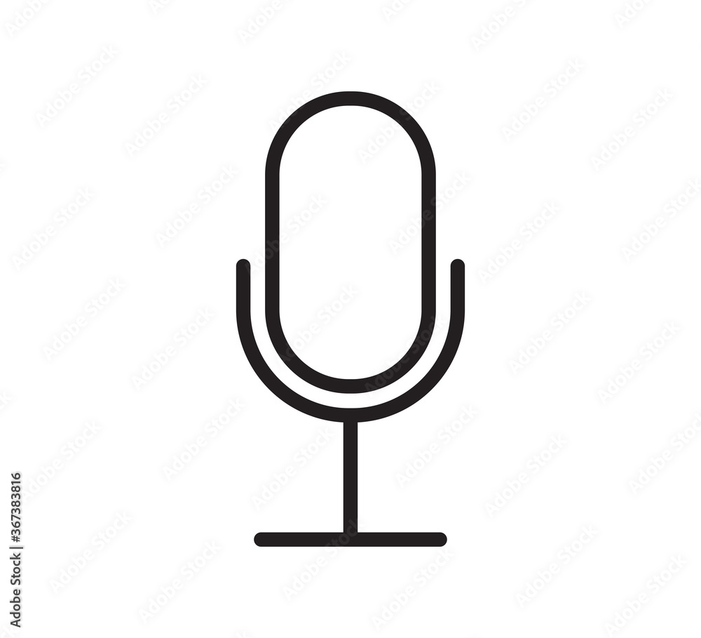Microphone icon vector logo design template Microphone icon vector logo design template