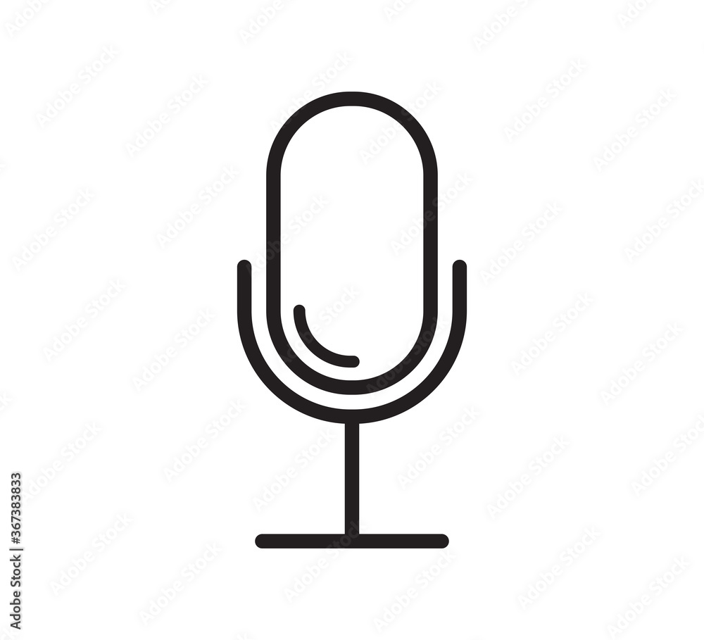 Microphone icon vector logo design template Microphone icon vector logo design template