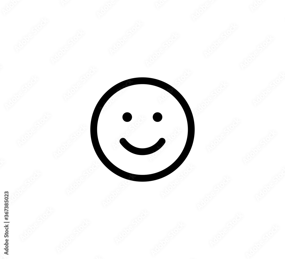 Smile emoticon sign symbol flat style illustration Smile emoticon sign symbol flat style illustration