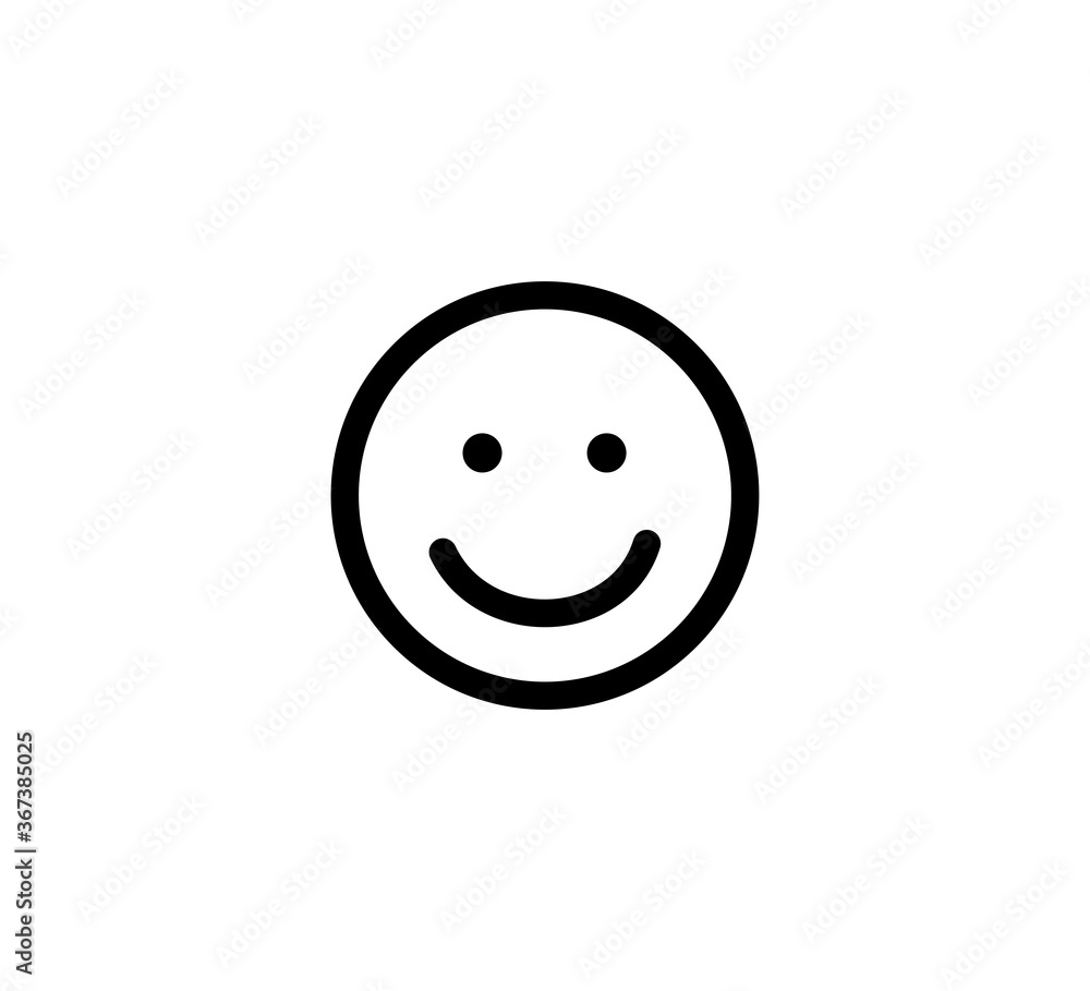 Fototapeta premium Smile emoticon vector logo design template