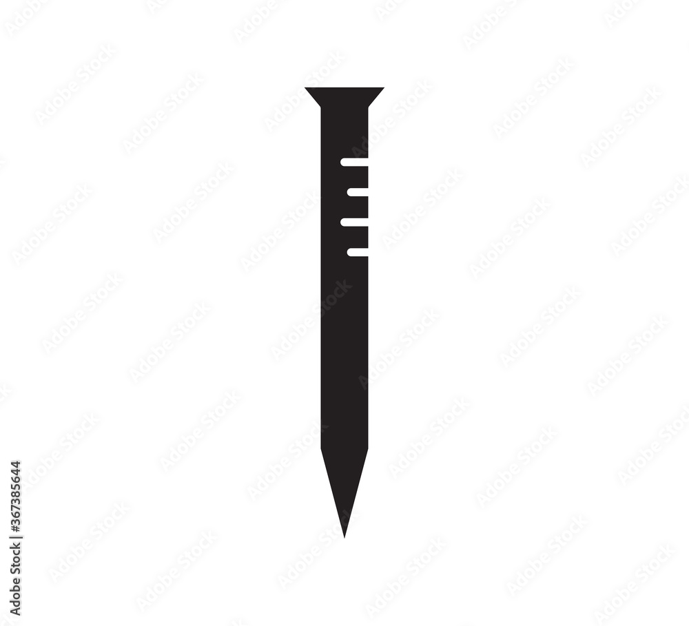 Nail icon vector logo design template