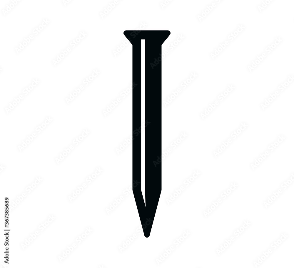 Nail icon vector logo design template Nail icon vector logo design template