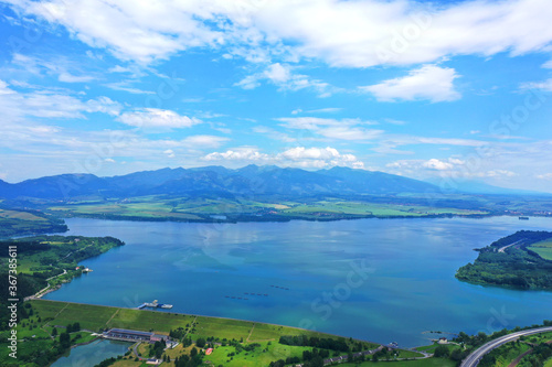 Wallpaper Mural Aerial view of Liptovska Mara reservoir in Slovakia Torontodigital.ca
