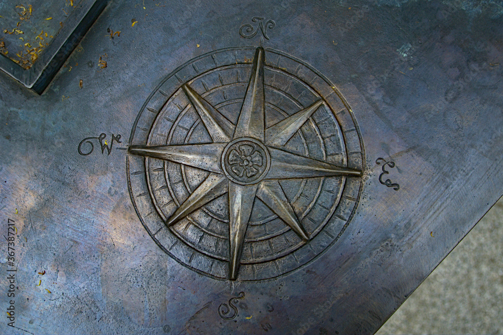 Metallic compass of our world
