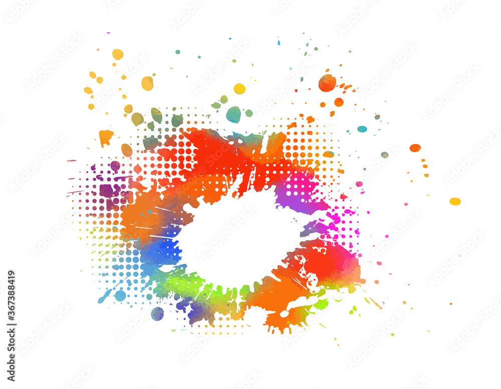 Multi color blots background. Grunge texture stroke line. Art ink dirty design. Border for artistic shape, paintbrush element. Vector illustration Multi color blots background. Grunge texture stroke line. Art ink dirty design. Border for artistic shape, paintbrush element. Vector illustration